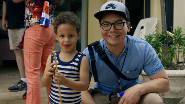 Jeff Owen (Guitar) meeting with a sponsored child in the Dominican Republic.