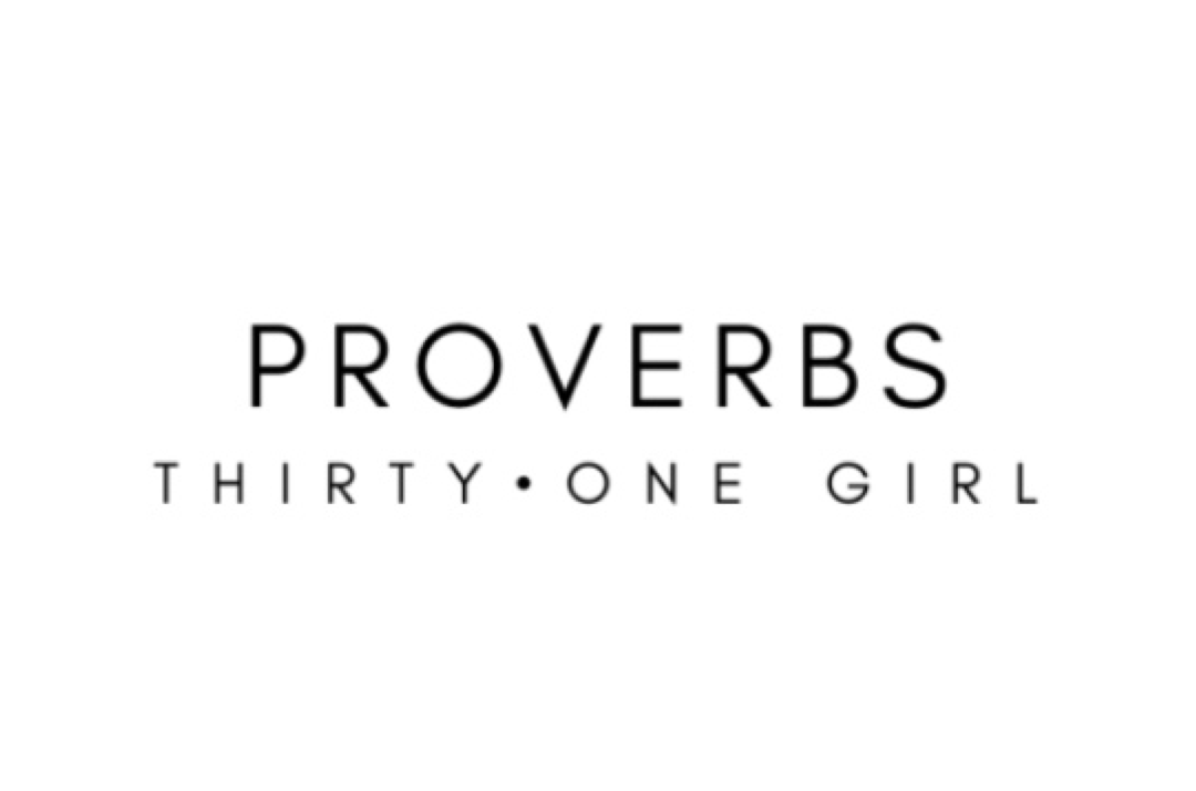 black and white Proverbs Thirty One Girl logo